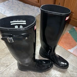 Hunter Boots - Tall Glossy Size 10 - Perfect condition, worn twice!